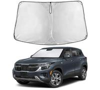 EcoNour Windshield Sunshade for Kia Seltos 2021-2024 2025 2026, Sun Visor for Front Windshield & Window Sun Shade Cover, UV Heat Blocker & Protector, Car Accessories