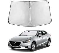 EcoNour Windshield Sunshade for Mazda 3 2014-2016 2017 2018, Sun Visor for Front Windshield & Window Sun Shade Cover, UV Heat Blocker & Protector, Car Accessories