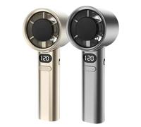 ECONOVA Mini Handheld Fan - 1800mAh Rechargeable with Compatible USB Charging, 7000RPM Motor, LED Digital Display, 120-Speed Stepless Control, 9000H Lifespan, Long Battery - Random Colour