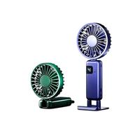 ECONOVA Mini Handheld foldable Fan - 1800mAh Rechargeable, 6000RPM Brushless Motor, LED Digital Display, 5 Speed Stepless Control, 11000H Lifespan, Long Battery - Random Colour