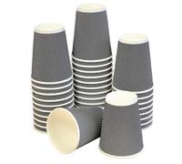 Econx 100 X 12Oz / 360Ml Disposable Coffee Cups Leak Proof Triple Layered Takeaway Paper Cups For Hot And Cold Drinks(Black Check)