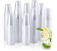 ECONX 100 X 7oz Clear Plastic Cups Disposable Drink Drinking Cups for Water Coolers, Travel, Camping, Offices, Home, Picnic, Everyday Use Parties and Events 180ml Durable Disposable Glasses