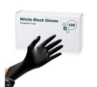 ECONX 100 X Black Disposable Nitrile Gloves Small, Powder-Free, Latex-Free | Medical Examination Strong Multipurpose for Industrial, Mechanical, Hair & Beauty, Food, Tattoo, Cleaning, Janitorial Use