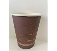 ECONX 1000 X 8oz Disposable Single Wall Paper Plain Cup for Hot & Cold Drink in Brown ECONX Brown