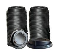 ECONX 1000 X Black Ripple Disposable Coffee Cups Lids 12OZ/16OZ (90MM) Reusable Plastic Sip-Through Lids - Leak Proof Secure Fit for Coffee, Takeaway Hot Drinks Perfect for Cafes, Events, Offices