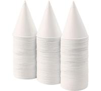 ECONX 1000 X Paper Cone Cups 4oz Water Dispenser Cups for Water Cooler Biodegradable Leakproof White Paper Cone