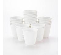 Econx 12Oz White Disposable Kraft Ripple Paper Coffee Cups For Hot & Cold Drinks Takeaway Tea Coffee Cups X 100