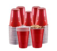 ECONX 16oz Red Party Cups Disposable Plastic Cups Beer Pong Reusable x 500 ECONX Red