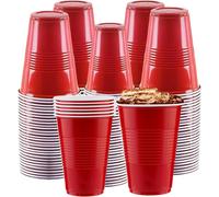 ECONX 16oz Red Party Cups Reusable And Disposable Plastic Cups Durable for Games, Parties, Events & Beer Pong x 50pk