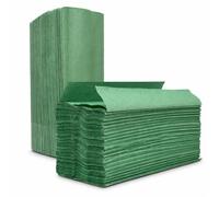 ECONX 1Ply C-Fold Hand Towels Pack of 2400 - Disposable Hand Towels for Dispenser - Ideal for Kitchens, Restrooms, Offices, Bathrooms, Catering, Cleaning & Hand Drying (Green)