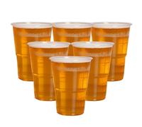 ECONX 200 X Heavy Duty Clear Plastic Half Pint Glasses 284ml BPA-Free Recyclable -CE Marked - 10oz Strong 1/2 Disposable Beer Glasses Tumblers Ideal for Events and Parties BBQs Drinking Cups