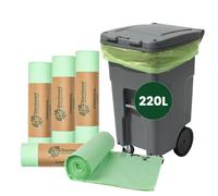 ECONX 220 Litre Biodegradable Bin Liners Compostable Bag Waste Bin Liners in Green | Size: 20 Pack ECONX Green 20 Pack