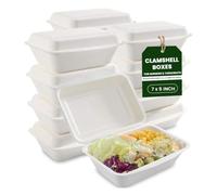 ECONX 250 X Eco-Friendly Clamshell Takeaway Boxes - 7x5 Inch Food Boxes
