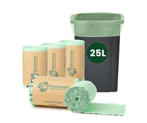 Econx 25L X 500 Compostable Caddy Bags Compost Bag Biodegradable Caddy Bin Liners Food Waste Compost Liners