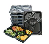 Econx 5 Compartment Takeaway Container Meal Prep Containers Microwavable Bpa Free Pp Plastic Lunch Take Away Box Pack Of 30