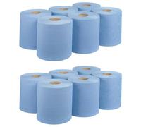 ECONX 6 pack Blue Roll 300 Sheet 175mm 2-Ply Centrefeed Roll Tissue ECONX Blue