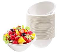 ECONX 7oz Biodegradable Bagasse Bowls Disposable Bowls For Picnic Parties in White | Size: 200 Pieces ECONX White 200 Pieces