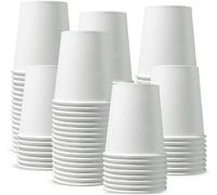 ECONX 7oz Single Wall White Paper Cups for Hot & Cold Drinks Takeaway Paper Cups Disposable Tea Coffee Cups Ideal for Your Home, Café, Work, Parties or Outdoors (100)