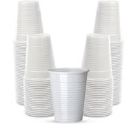 ECONX 1000 X 7oz White Disposable Plastic Cups Drink Glasses Perfect for Water Coolers, Wedding, Cocktails, Cold Drinking, Travel, Office, Camping, Parties, Events, Beverages and Everyday Use