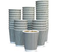 ECONX 8oz Coffee Paper Cup VIP Designed 3PLY Disposable Coffee Cup for Takeaway Hot Drinks Black - Black - 100 - All occasion