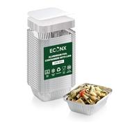 ECONX Aluminium Foil Containers No.1 with Lids Pack of 100