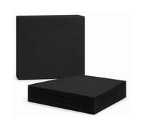 Econx Black 2 Ply 4 Fold Paper Napkins Tissue Serviettes For Birthdays Weddings Parties Box Of 2000
