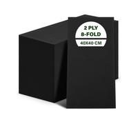 Econx Black Paper Napkins 40 X 40Cm 2 Ply Strong Paper Napkins Tissue Serviettes Cocktail Napkins Pack Of 250