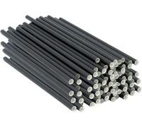 ECONX X 500 Black Paper Straws 8 Inch - Eco-Friendly, Biodegradable & Compostable - Durable Paper Drinking Straws for Parties, Cocktails, Coffee, Tumblers, Hot & Cold Drinks Sip Stirrers
