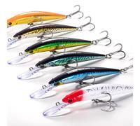 ECOODA Cyan Blue Minnow Fish Shaped Lure 165MD Trolling