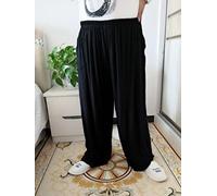 Ecoodisk 10XL 260KG Men High Elastic Sleep Pants summer spring modal casual home pants new large size men super soft men pants-black,L(40-60kg)