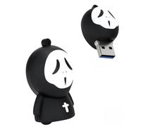 Ecoodisk 128GB USB 3.0 Flash Drive Cartoon Novelty Halloween Ghost Memory Stick Silicone Rubber Pendrive
