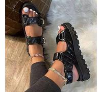 Ecoodisk 2022 Summer Platform Women Sandals Black 2021 Casual Outdoor Fashion Comfortable Causal Ladies Sandals Beach Shoes-black,38