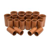 Ecoodisk 20pcs Boiled Bamboo Massage Cupping Set Carbonized Bamboo For Traditional Vacuum Cupping Acupuncture Fire Therapy Tools