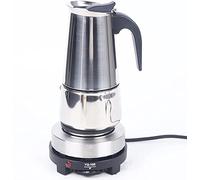 Ecoodisk 450ml Espresso Maker, 9 Cups Stainless Steel Mocha Coffee Maker Pot Percolator with Electric Stove for Home Store, Easy Handling and Pouring, 110V/220V