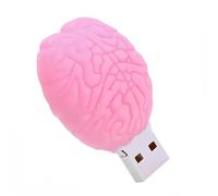 Ecoodisk 64GB USB 2.0 Flash Drive Cartoon Novelty Organ Brain Shaped Memory Stick Silicone Rubber Pendrive