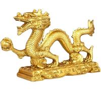 Ecoodisk Chinese feng shui dragon statue symbolizes good luck and success, Chinese dragon, office desk shop decoration,24 * 6.5 * 13.5cm