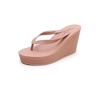 Ecoodisk Clip Toes Flip Flops Shoes Womens Wedge Sandals Summer Sandals Casual Beach Slippers EVE Waterproof Platform Wedges Sandals