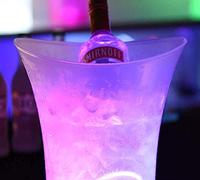 Ecoodisk LED Ice Bucket Color Changing Cooler Bucket RGB Champagne Cooler Luminous Wine Cooler Ice Container Bar Beverage Beer Bucket Champagne Cooler LED for KTV, Party, Home (5 L)