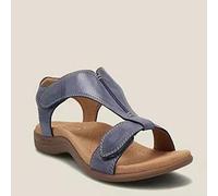 Ecoodisk Summer Sandals for Women Wedges Shoes Orthopedic Lightweight solid comfort ladies beach Sandalias-blue,38