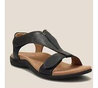Ecoodisk Summer Sandals for Women Wedges Shoes Orthopedic Lightweight solid comfort ladies beach Sandalias-black,42