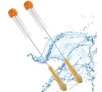 ecooe 2 Pack Bottle Brush Long 45 cm Scratch-Free Bottle Cleaner Brush | Bottle Brush with Soft Plush Bobble Glass Brush Extended Cleaning Brush for SodaStream Bottles Vases Carafes Water Bottle etc