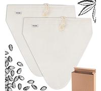 ecooe Nut milk bag straining cloth filter cloth hemp