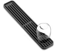 ecooe Silicone Dish Drying Mat Narrow Space-Saving Small Drying Mat for Glasses Bottles and More Dishwasher Safe 43 x 7.8 x 1 cm Grey