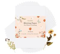 Ecoofor Blotting Paper for Flower Press, 20 Sheets Large A4 Highly Absorbent and Reusable Blotter Paper for Flower Press Paper Craft 8.26 x 11.4 inch, EC0042, White