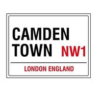 Ecool Camden town england street road sign retro shabby chic vintage style picture metal wall plaque sign (200mm x 150mm)
