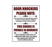 Ecool Door knockers please note this charge is payable in advance retro shabby chic vintage style picture metal wall plaque sign fridge magnet