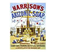 Ecool Harrison's arizonic soap washing bathroom day retro shabby chic vintage style picture metal wall plaque sign (200mm x 150mm)