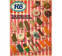 Ecool HB the two letter spell the best ice cream retro shabby chic vintage style picture metal wall plaque sign (280mm x 200mm)