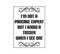 Ecool I'm not a pancake expert but I know a tosser when I see one retro shabby chic vintage style picture metal wall plaque sign fridge magnet