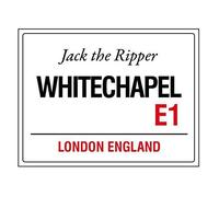 Ecool Jack the ripper whitechapel london england street road sign retro shabby chic vintage style picture metal wall plaque sign fridge magnet